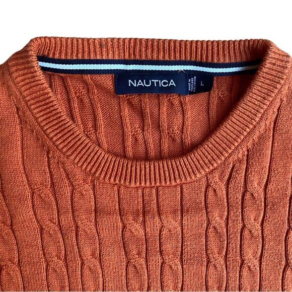 Nautica Cable Knit Sweater Size Large Unisex - Picture 2 of 4